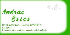 andras csics business card